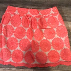 Bright Pink and white floral skirt